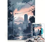 Puzzle da 1000 pezzi per ragazzi skyline di Oakland orizzonte gioco impossibile sfida difficile regalo per amici e familiari 50x75cm
