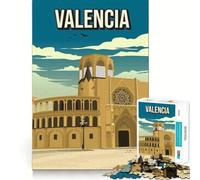 Puzzle da 1000 pezzi per ragazzi skyline di Valencia paesaggio urbano arte di viaggio taglio netto artigianato gioco cognitivo divertente gioco per il tempo libero decorazione natalizia per la casa