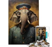 Puzzle da 1000 pezzi per ragazzi soldato elefante ideale per compleanni e Natale Divertente e umoristico gioco educativo per ragazzi dai 14 anni in su 38x26cm