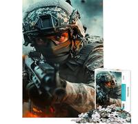 Puzzle da 1000 pezzi per ragazzi soldato in combattimento puzzle per adulti giocattolo fai da te vacanza a casa passatempo compleanno (dimensioni 38x26cm)