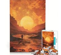 Puzzle da 1000 pezzi per ragazzi solitario con tramonto marziano giochi educativi assemblaggio di modelli collezione d'artista belle arti 38x52cm
