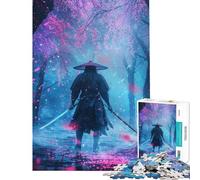 Puzzle da 1000 pezzi per ragazzi solitario samurai Sakura divertente attività da fare in casa decorazione perfetta giocattolo antistress adatto a partire dai 14 anni (38x26cm)