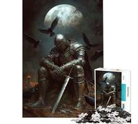 Puzzle da 1000 pezzi per ragazzi Solitudine al chiaro di luna del cavaliere puzzle per adulti puzzle per divertimento in famiglia stimolante da completare gioco divertente per tutta la famiglia