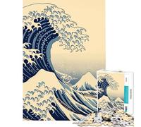 Puzzle da 1000 pezzi per ragazzi "Sotto l'onda" di Kanagawa puzzle per adulti giochi rilassanti un'opera d'arte regalo antistress (dimensioni 38x26cm)