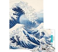 Puzzle da 1000 pezzi per ragazzi Sotto l'onda di Kanagawa puzzle per adulti gioco interattivo decorazione da parete compleanno e Natale (dimensioni 38x26cm)