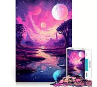 Puzzle da 1000 pezzi per ragazzi,spazio esterno,pianeti,pixel,taglio preciso,divertente gioco di logica,gioco tranquillo,decorazione natalizia,regalo (50x75cm)