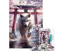 Puzzle da 1000 pezzi per ragazzi spirito del lupo sakura torii puzzle da 1000 pezzi giocattolo decorativo per la casa decorazione da parete offerta come regalo per tutta la famiglia (50x75cm)