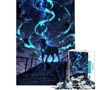 Puzzle da 1000 pezzi per ragazzi spirito mistico cane su un ponte con fulmine divertimento a casa un'opera d'arte fai-da-te giocattolo per ragazzi dai 14 anni in su (38x52cm)