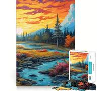Puzzle da 1000 pezzi per ragazzi,splendido paesaggio naturale,disegno pulito,gioco creativo,giocattolo rilassante,regalo di Natale (38x26cm)