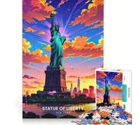 Puzzle da 1000 pezzi per ragazzi, Statua della Libertà, decorazione da parete, stimola la memoria, compleanno e Natale 50x75cm