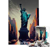 Puzzle da 1000 pezzi per ragazzi Statua della Libertà giocattolo educativo rilassante regalo di compleanno (dimensioni 38x52cm)