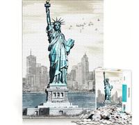 Puzzle da 1000 pezzi per ragazzi Statua della Libertà gioco divertente allena la mente e la mano migliora l'amore tra le coppie 38x52cm