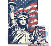 Puzzle da 1000 pezzi per ragazzi Statua della Libertà USA gioco impossibile sfida difficile regalo per amici e familiari 50x75cm