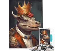 Puzzle da 1000 pezzi per ragazzi Stegosauro Adorabile gioco per famiglie Sfida di intelligenza Giocattolo avvincente Opera d'arte Regalo Attività per famiglie (Dimensioni 38x26cm)