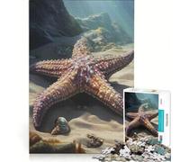 Puzzle da 1000 pezzi per ragazzi stella marina su fondale sabbioso gioco educativo interazione genitore-figlio ideale come regalo 38x26cm