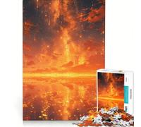 Puzzle da 1000 pezzi per ragazzi, stelle cadenti, notte dorata, gioco divertente, stimolante da completare, ideale come regalo per tutta la famiglia 38x52cm