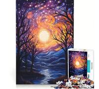 Puzzle da 1000 pezzi per ragazzi "Stelle danzanti nella notte", gioco educativo, divertente antistress, regalo di Natale o compleanno 38x52cm
