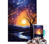 Puzzle da 1000 pezzi per ragazzi "Stelle danzanti nella notte" gioco pratico per adulti sfida impegnativa ideale come regalo per tutta la famiglia (dimensioni 38x52cm)