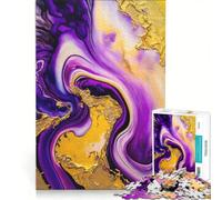 Puzzle da 1000 pezzi per ragazzi, stile astratto con inchiostri ad alcol, gioco educativo, sfida impegnativa, regalo di compleanno e unico 50x75cm