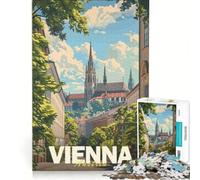 Puzzle da 1000 pezzi per ragazzi stile minimalista con la città di Vienna ideale per giochi educativi regalo di compleanno collezione d'artista e belle arti 38x26cm