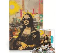 Puzzle da 1000 pezzi per ragazzi stile Monna Lisa Basquiat gioco educativo divertente antistress regalo di Natale o compleanno 38x26cm