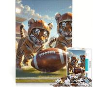 Puzzle da 1000 pezzi per ragazzi stile old school football Tiger Cubs giocattolo decorativo da parete divertente e spiritoso regalo di compleanno e originale 38x26cm