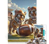 Puzzle da 1000 pezzi per ragazzi stile old school football Tiger Cubs gioco educativo rilassante e stimolante sfida unica 38x52cm