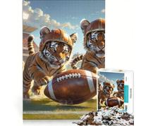 Puzzle da 1000 pezzi per ragazzi stile old school football Tiger Cubs gioco educativo taglio di precisione ottimo regalo per gli appassionati di videogiochi 50x75cm