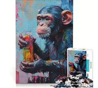 Puzzle da 1000 pezzi per ragazzi stile "Scimmia di strada dipinta" gioco divertente allena la mente e la mano migliora l'amore tra le coppie 38x26cm