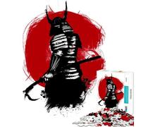 Puzzle da 1000 pezzi per ragazzi stile vintage giapponese samurai gioco educativo e rilassante per tutta la famiglia ideale come regalo di Babbo Natale segreto (dimensioni 50x75cm)