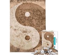 Puzzle da 1000 pezzi per ragazzi stile vintage Yin e Yang Puzzle per adulti antistress per migliorare la memoria e divertirsi a casa (dimensioni 38x52cm)