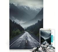 Puzzle da 1000 pezzi per ragazzi Strada Solitaria tra le Montagne Gioco rompicapo Taglio di precisione compleanno e Natale 38x52cm
