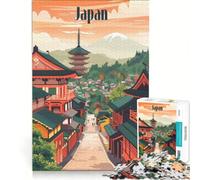 Puzzle da 1000 pezzi per ragazzi "Strade giapponesi senza tempo" gioco educativo allena la mente e la mano collezione d'artista belle arti 38x52cm