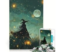 Puzzle da 1000 pezzi per ragazzi: Strega tra le lucciole giochi rilassanti decorazione per la casa adatto per la scrivania 38x26cm