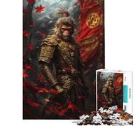 Puzzle da 1000 pezzi per ragazzi Sun Wukong il Re Scimmia Puzzle per adulti giochi rilassanti sfida impegnativa compleanno e Natale (dimensioni 38x52cm)