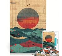 Puzzle da 1000 pezzi per ragazzi "Sundown Waves" gioco educativo interazione genitore-figlio ideale come regalo 50x75cm