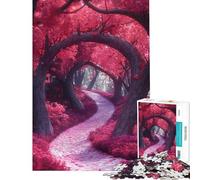 Puzzle da 1000 pezzi per ragazzi surrealismo sentiero nel bosco con alberi arte naturalistica puzzle per adulti giocattolo fai da te un'opera d'arte compleanno e Natale (38x52cm)