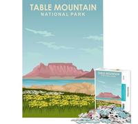 Puzzle da 1000 pezzi per ragazzi Table Mountain Parco Nazionale Sudafrica gioco interattivo giocattolo coinvolgente per coltivare la pazienza attività artistiche regalo educativo (dimensioni 38x52cm)