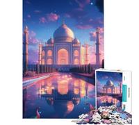 Puzzle da 1000 pezzi per ragazzi: Taj Mahal al tramonto Giocattolo fai-da-te con taglio di precisione Ideale come regalo per tutta la famiglia (50x75cm)