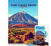 Puzzle da 1000 pezzi per ragazzi, Teide, Isole Canarie, Parco Nazionale, Spagna Gioco di abilità mentale, divertimento, tempo libero, Natale, casa, arte (38x26cm)