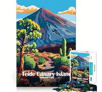 Puzzle da 1000 pezzi per ragazzi, Teide, Isole Canarie, Spagna, con bordi netti, gioco di concentrazione mentale, gioco lento, divertente, regalo di compleanno (50x75cm)