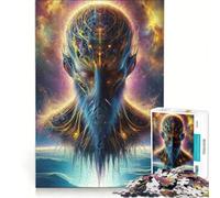 Puzzle da 1000 pezzi per ragazzi, tema alieni extraterrestri, gioco per famiglie, divertente e spiritoso, adatto anche come decorazione da scrivania 38x26cm