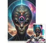 Puzzle da 1000 pezzi per ragazzi, tema alieni extraterrestri, gioco per famiglie, divertente e spiritoso, adatto anche come decorazione da scrivania 38x52cm