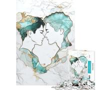 Puzzle da 1000 pezzi per ragazzi tema Amore ad acquerello gioco stimolante divertente un'opera d'arte idee regalo (dimensioni 38x52cm)