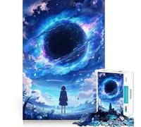 Puzzle da 1000 pezzi per ragazzi,tema anime Black Hole World,tagli precisi,gioco per allenare la mente,relax,divertimento per il compleanno 38x52cm