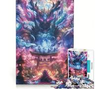 Puzzle da 1000 pezzi per ragazzi, tema anime "Il Tempio degli Dei", gioco pratico, divertente e spiritoso, ideale come regalo di compleanno o per occasioni speciali 38x52cm