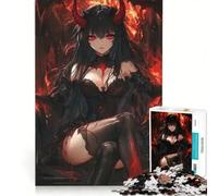 Puzzle da 1000 pezzi per ragazzi, tema anime "Regina Demone", gioco educativo, regalo di compleanno, collezione d'artista, opera d'arte 50x75cm
