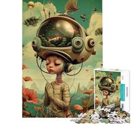 Puzzle da 1000 pezzi per ragazzi tema anime vintage astronauta Aiuta ad allenare la mente Un'opera d'arte Gioco divertente adatto a partire dai 14 anni (50x75cm)