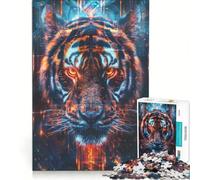 Puzzle da 1000 pezzi per ragazzi, tema antico rituale con tigre, giochi per famiglie, divertenti e spiritosi, adatto anche come decorazione da scrivania 38x52cm