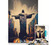 Puzzle da 1000 pezzi per ragazzi, tema artistico Rio de Janeiro, gioco impossibile, attività divertenti da fare in casa, compleanno e Natale 50x75cm